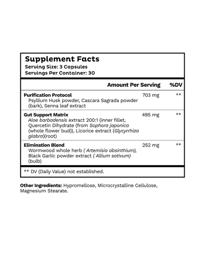Elimipure Gut Cleanse & Restore Supplement: Natural & Effective Detox Cleanse Capsules | Fortify Your Microbiome | Effortless Morning Stools | Restore Your Gut from the Inside Out